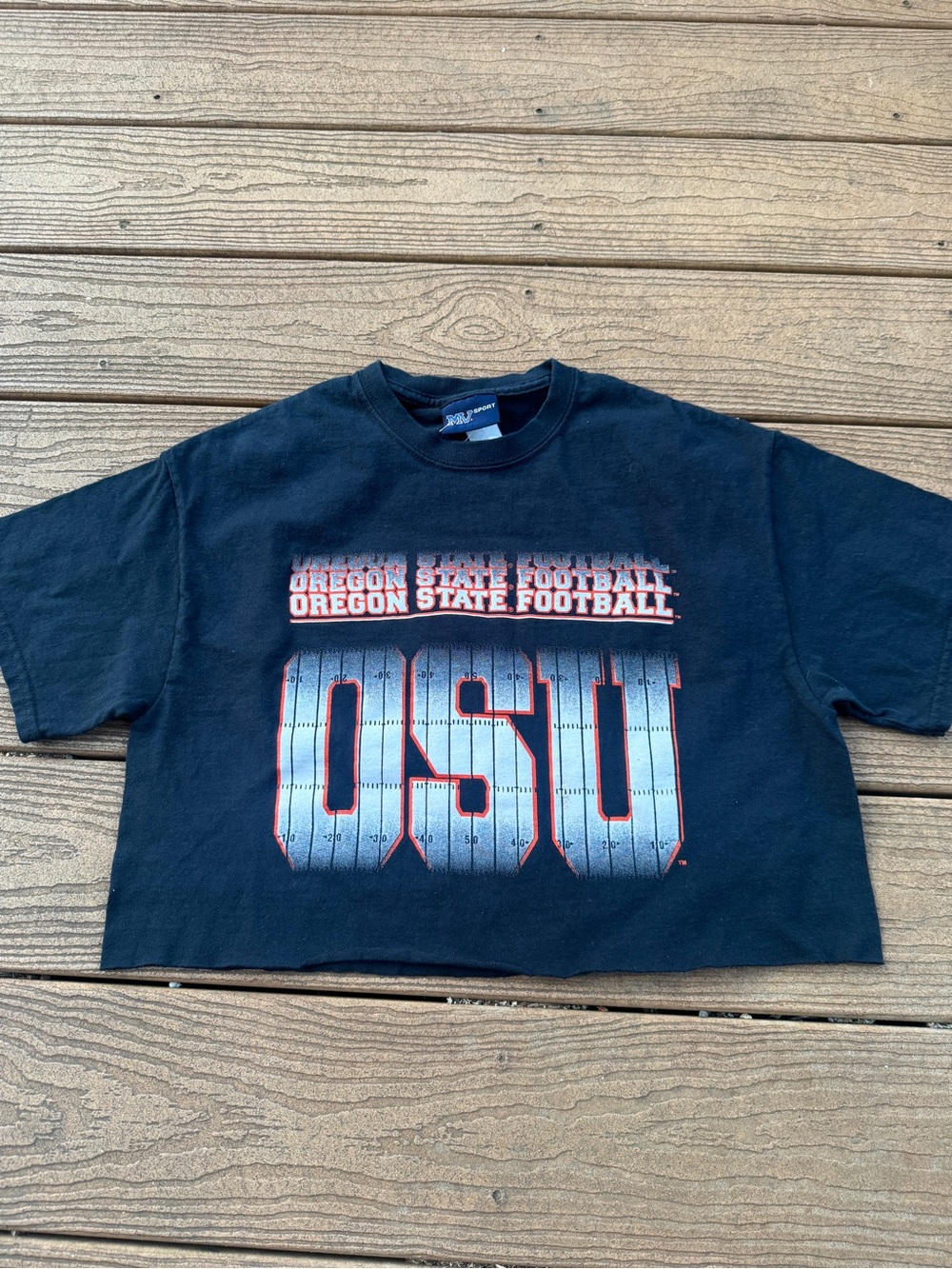 Oregon State Black Crop Tee